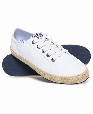 Superdry Lace Up Espadrilles Női Cipő Fehér | YKXIM4302